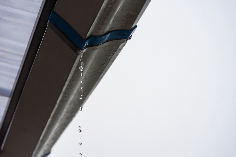 Close up of residential plumbing pipe installation.